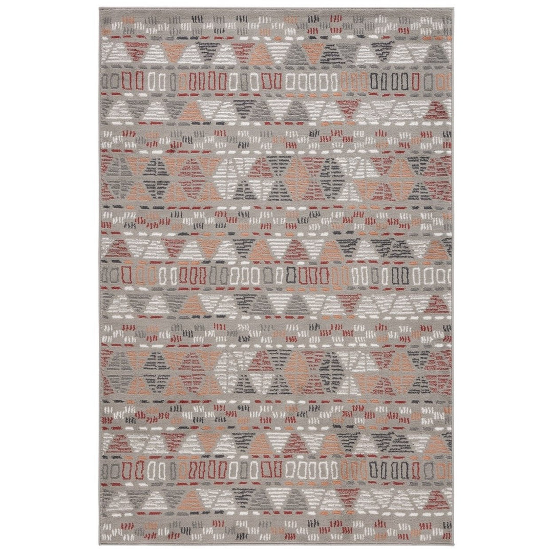 SAFAVIEH PYR217F Pyramid Grey/Ivory / Rust Image 1