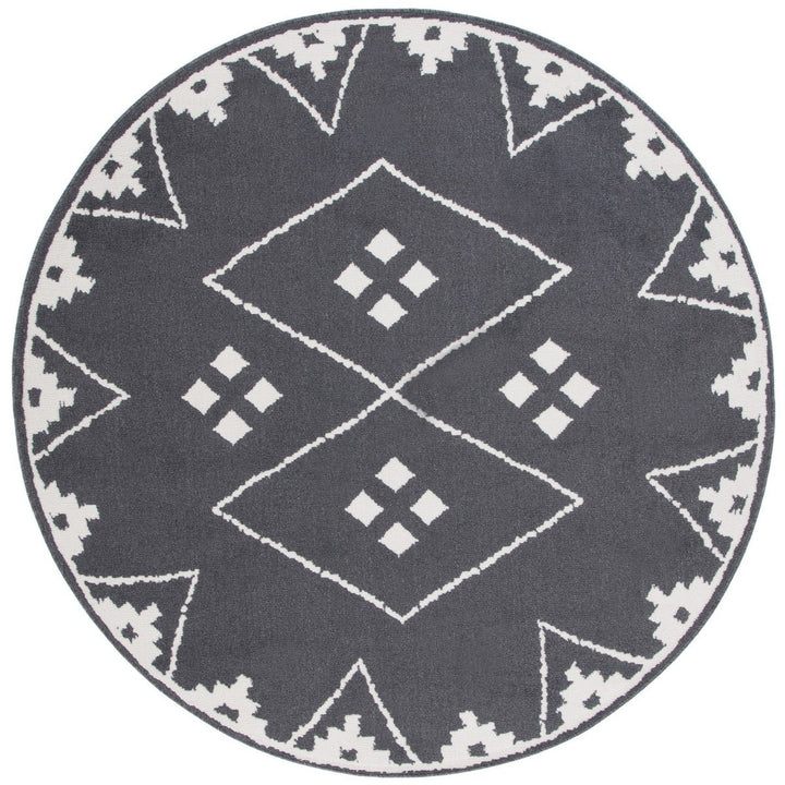 SAFAVIEH PYR213H Pyramid Charcoal / Ivory Image 1