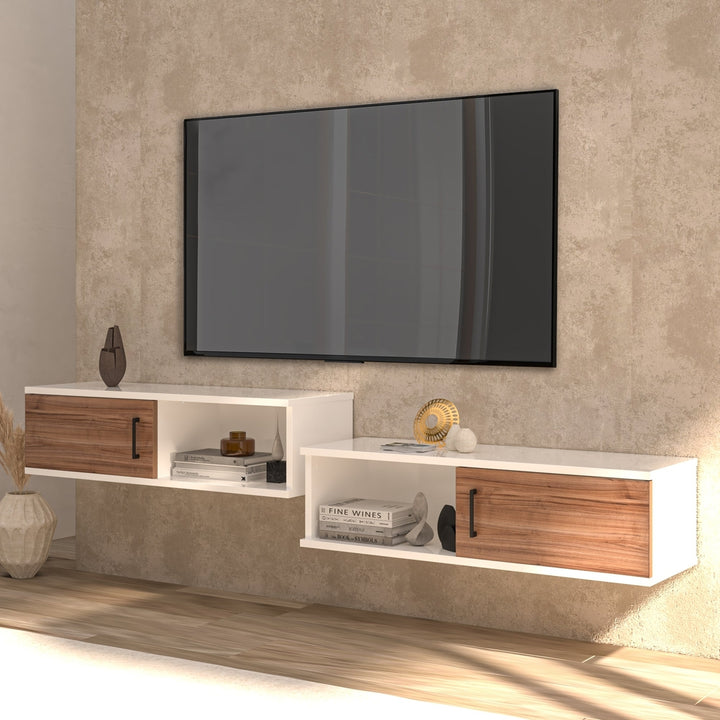 Atelier Mobili Cabrini Floating TV Stand up to 80 inch TVs, Small Entertainment Center, Perfect Solution for Small Rooms Image 8