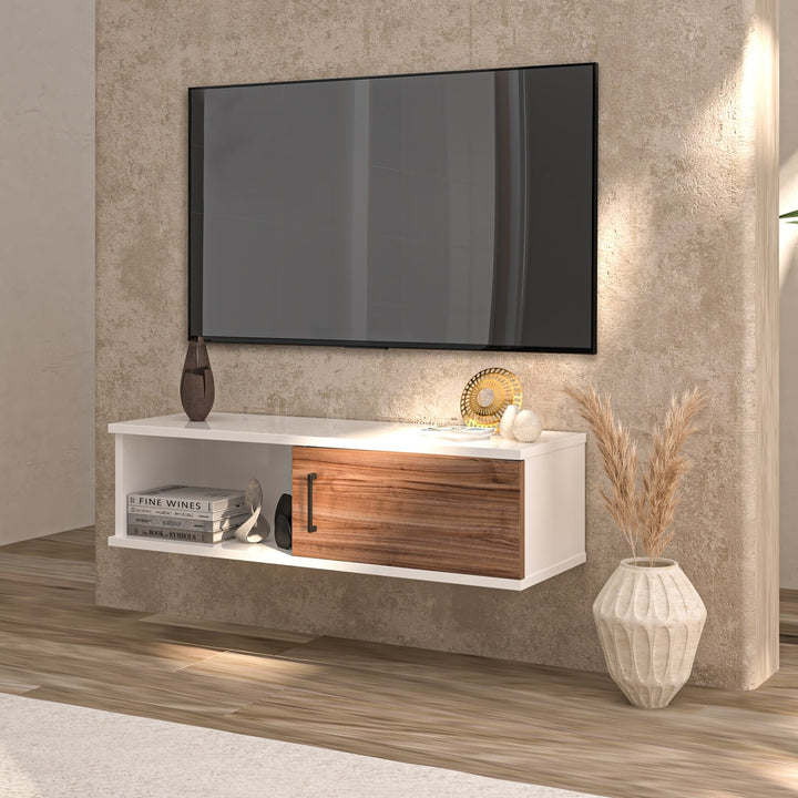 Atelier Mobili Favero Floating TV Stand up to 55 inch TVs, Small Entertainment Center, Perfect Solution for Small Rooms Image 3