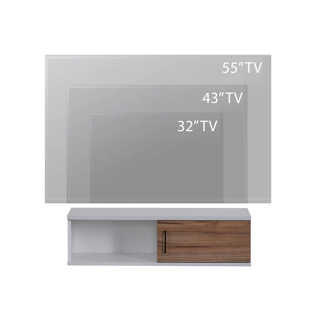 Atelier Mobili Favero Floating TV Stand up to 55 inch TVs, Small Entertainment Center, Perfect Solution for Small Rooms Image 8