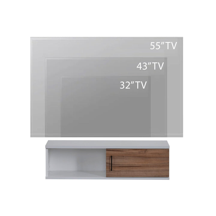 Atelier Mobili Favero Floating TV Stand up to 55 inch TVs, Small Entertainment Center, Perfect Solution for Small Rooms Image 8