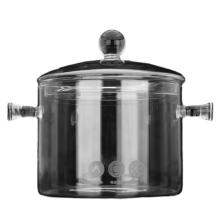 1.5,1.7L Resistant Clear Glass Cooker Pot Soup Heat Bowl Food Milk Cooker Tool Heating Kitchen Pot Image 3