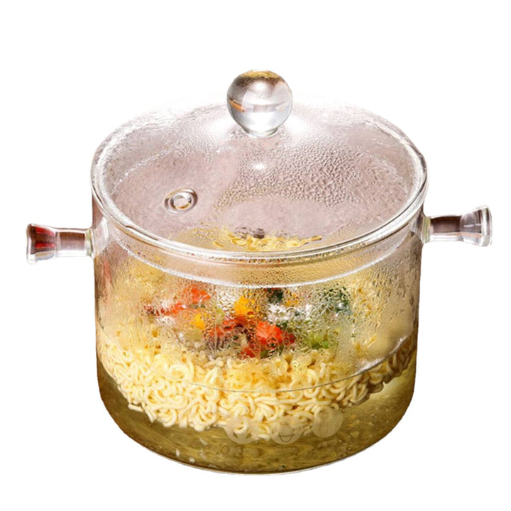 1.5,1.7L Resistant Clear Glass Cooker Pot Soup Heat Bowl Food Milk Cooker Tool Heating Kitchen Pot Image 8