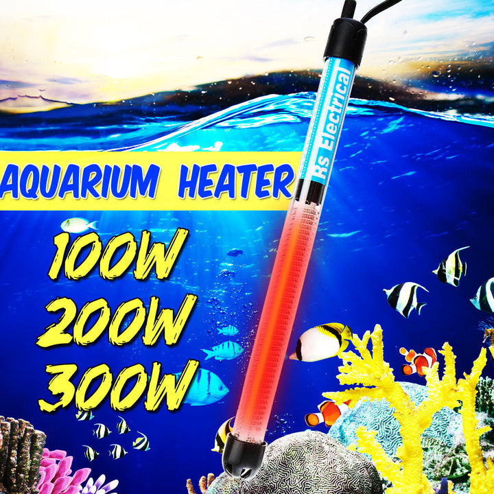 100W 200W 300W Aquarium Water Heater Heating Submersible Tank Thermostat Image 1