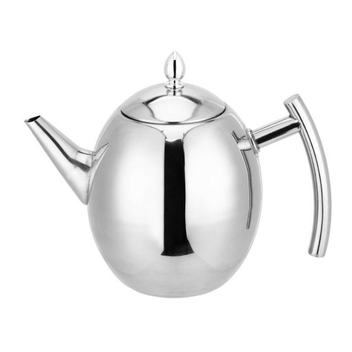 1.5L Capacity Stainless Steel Teapot Coffee Pot Kettle With Tea Leaf Filter Image 1