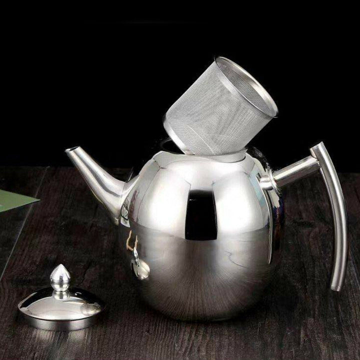 1.5L Capacity Stainless Steel Teapot Coffee Pot Kettle With Tea Leaf Filter Image 4