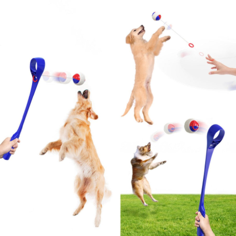 1 SET Dog Ball Launcher Stick Interactive Dog Ball Throwing Stick Toy for Dog Outdoor Walking Image 1