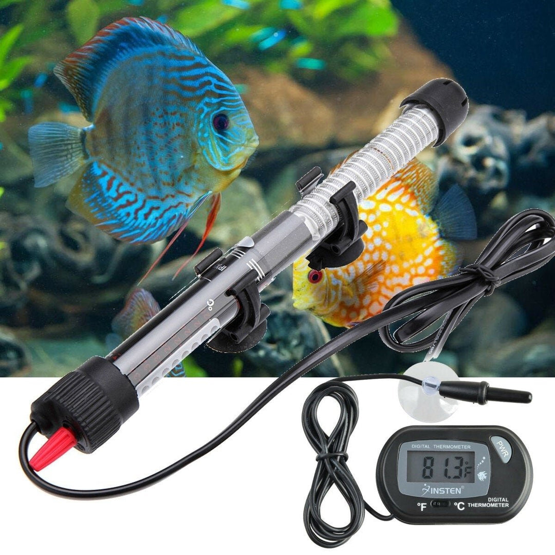 100,200,300W Aquarium Submersible Water Heater Rod Fish Tank Heater LCD Screen Image 3