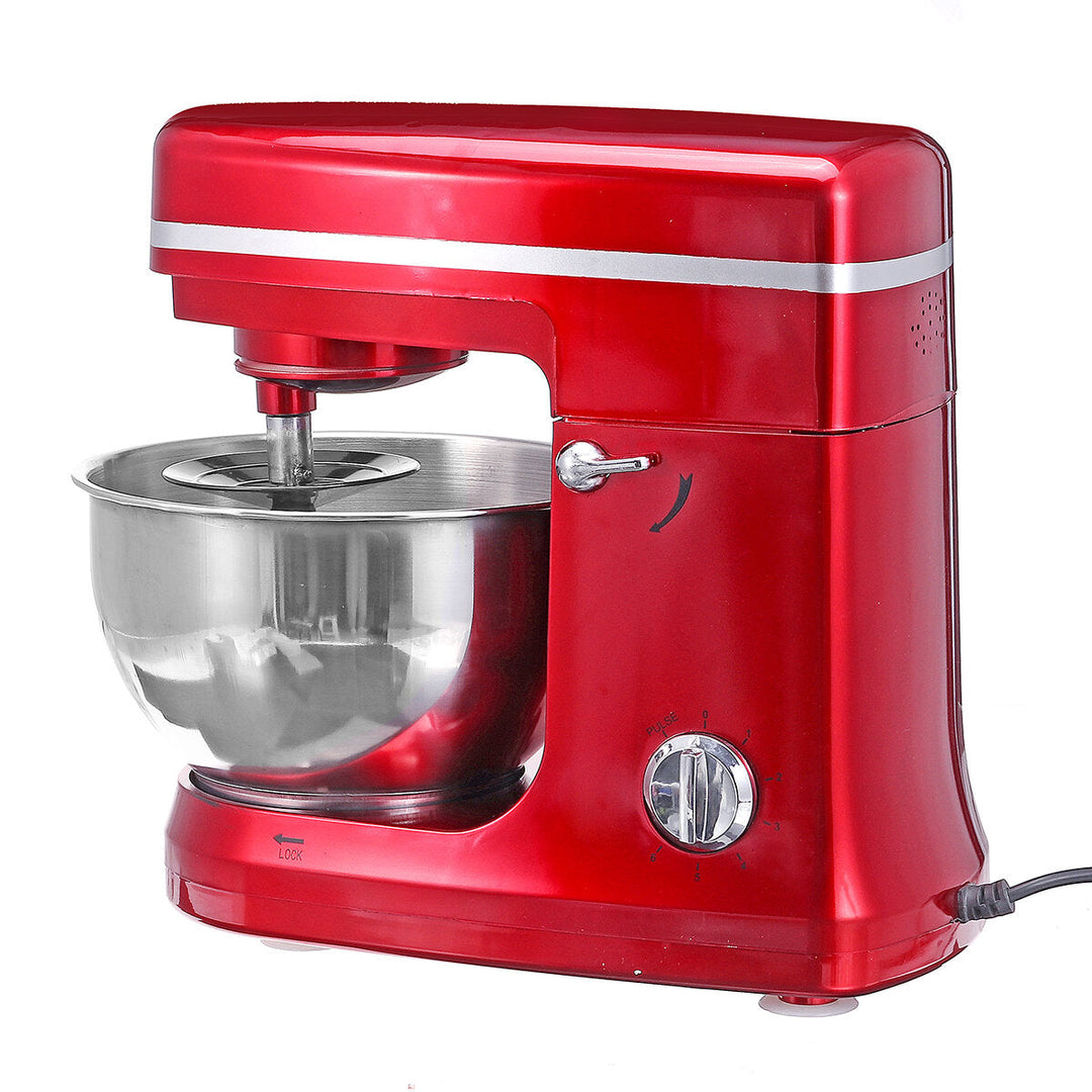 1000W 5L Multi-functional Electric Food Stand Blender Mixer Kneading Dough Machine 6 Speed Tilt-Head Stainless Steel Image 4