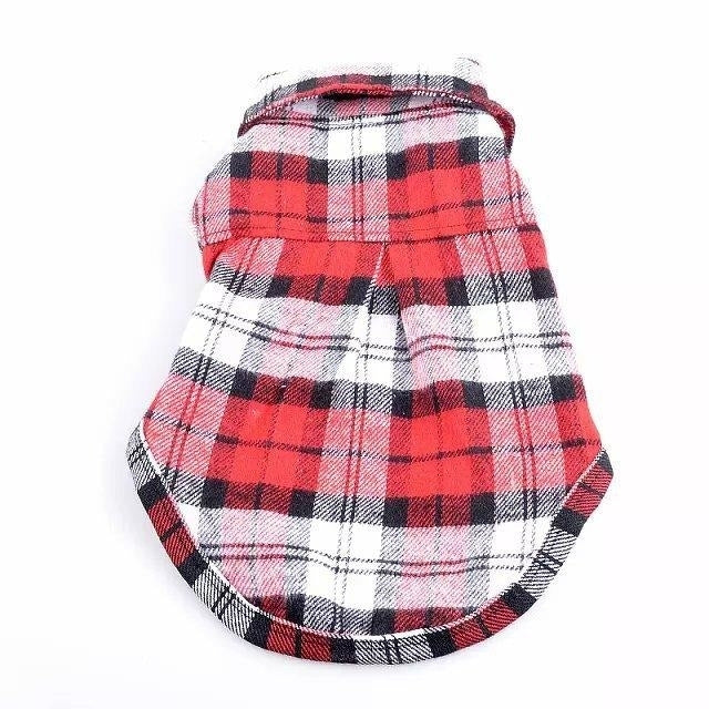 100% Cotton Pet Dog Plaid Stripe T-Shirt Puppy Vest Coats For Small Dog Clothes Classical Style Image 3