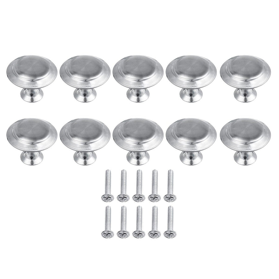 10Pcs Stainless Steel Door Knobs Wardrobe Cupboard Cabinet Kitchen Handle Pulls Image 1