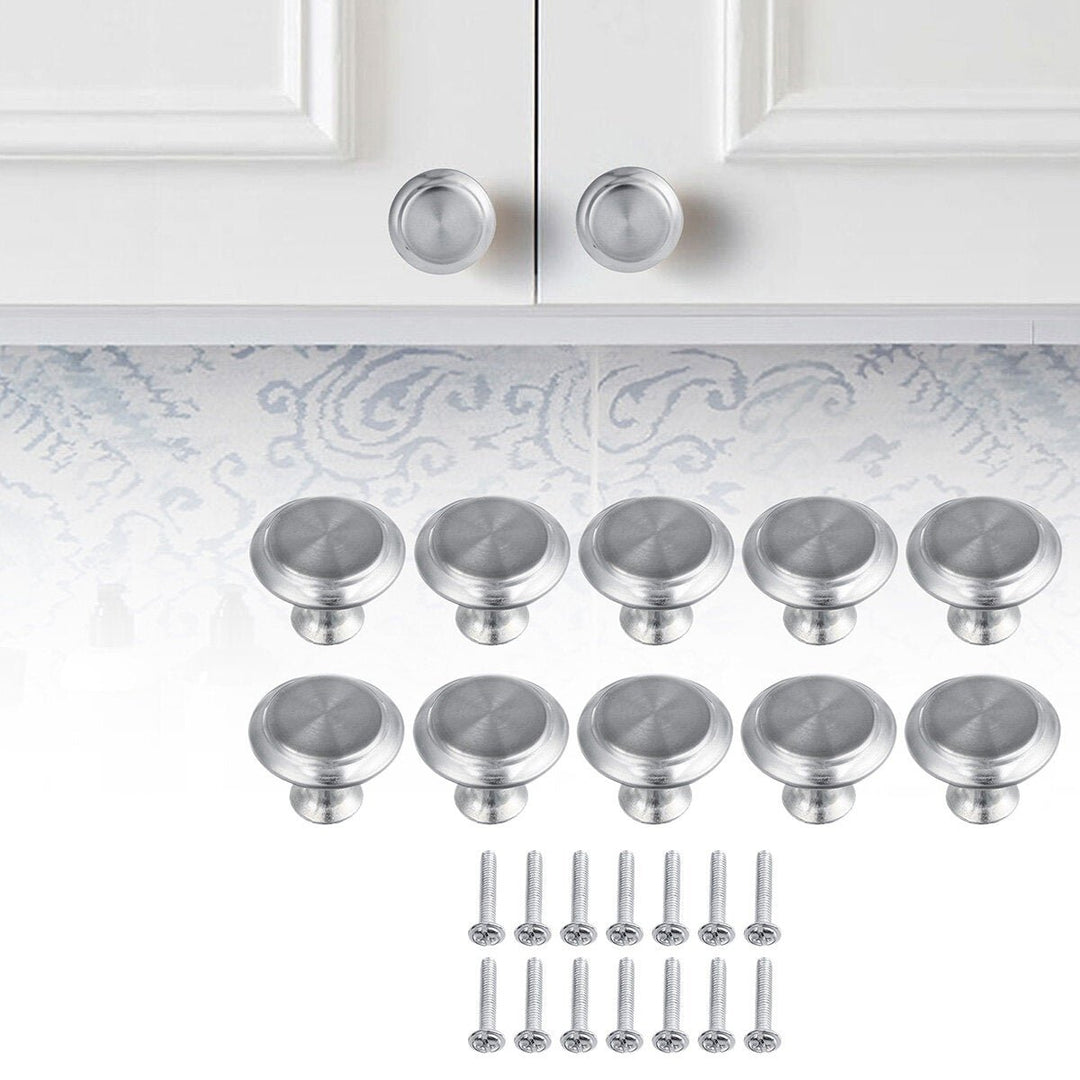 10Pcs Stainless Steel Door Knobs Wardrobe Cupboard Cabinet Kitchen Handle Pulls Image 7