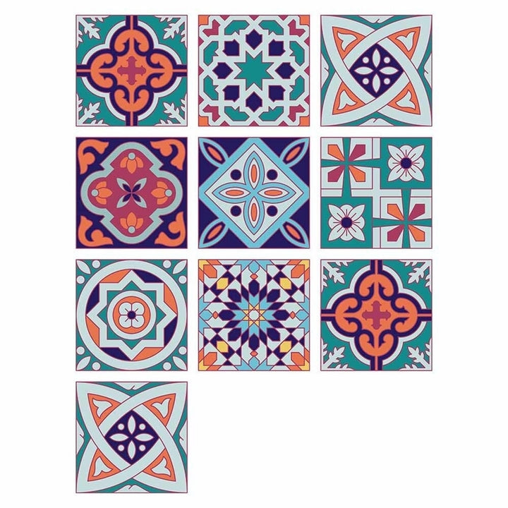 10PCS Tile Stickers Self-Adhesive Removable Wall Sticker Decal Decor Water Oil proof Image 9