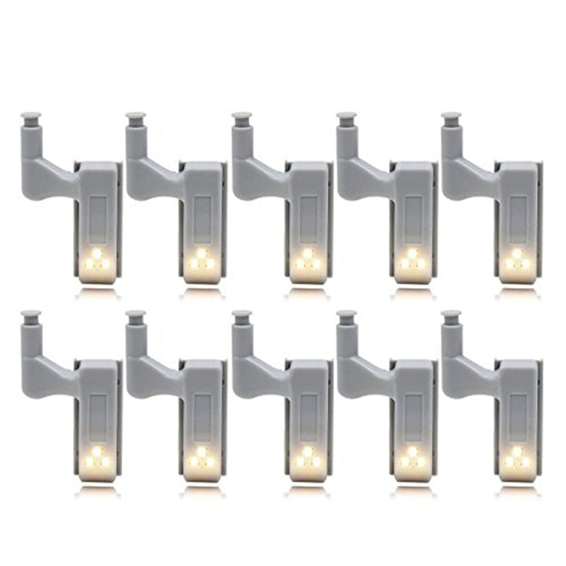 10Pcs LED Smart Touch Induction Cabinet Light Cupboard Inner Hinge Lamp Sensor Night for Closet Wardrobe Image 1