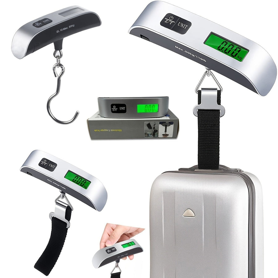 110lb,50kg Digital Handheld Baggage Hanging Luggage Scale With Backlight LCD Display Image 1