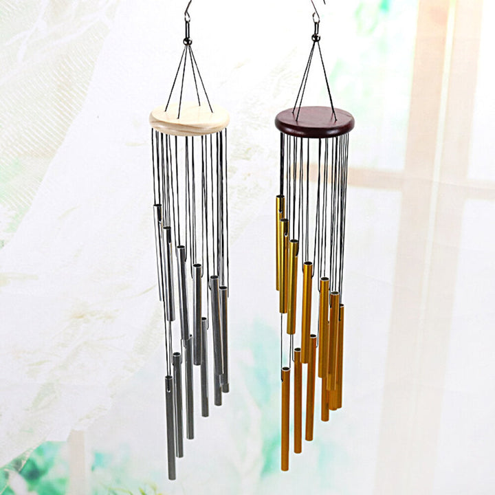 12 Pipes Metal Wind Chime Outdoor Garden Yard Bells Hanging Charm Decor Ornament for Gifts Image 2