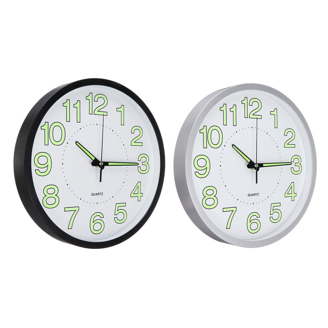 12 Luminous Wall Clock Glow In The Dark Silent Quartz Indoor Outdoor Home Image 1