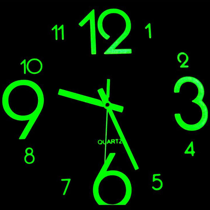 12 Glow In The Dark Mute Wood Wall Clock For Home Living Room Outdoor Gifts Image 8