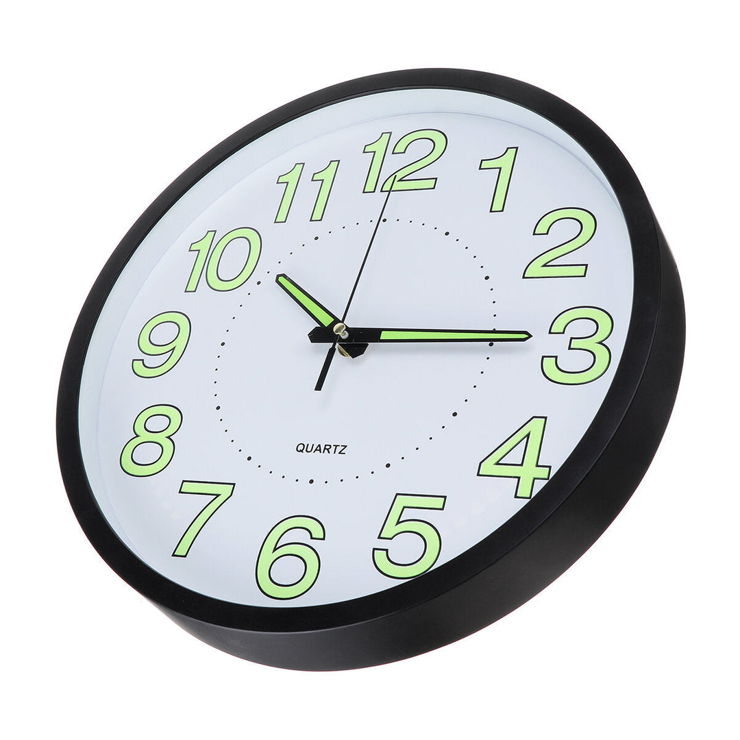 12 Luminous Wall Clock Glow In The Dark Silent Quartz Indoor Outdoor Home Image 8