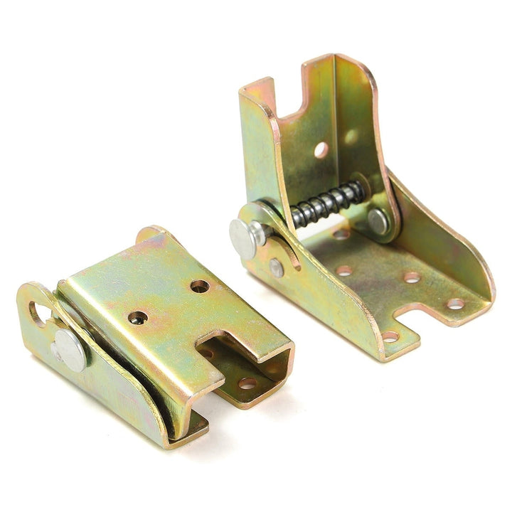 10Pcs Furniture Folding Feet Hinges Self Lock Zinc Alloy for Table Leg Bracket Image 1