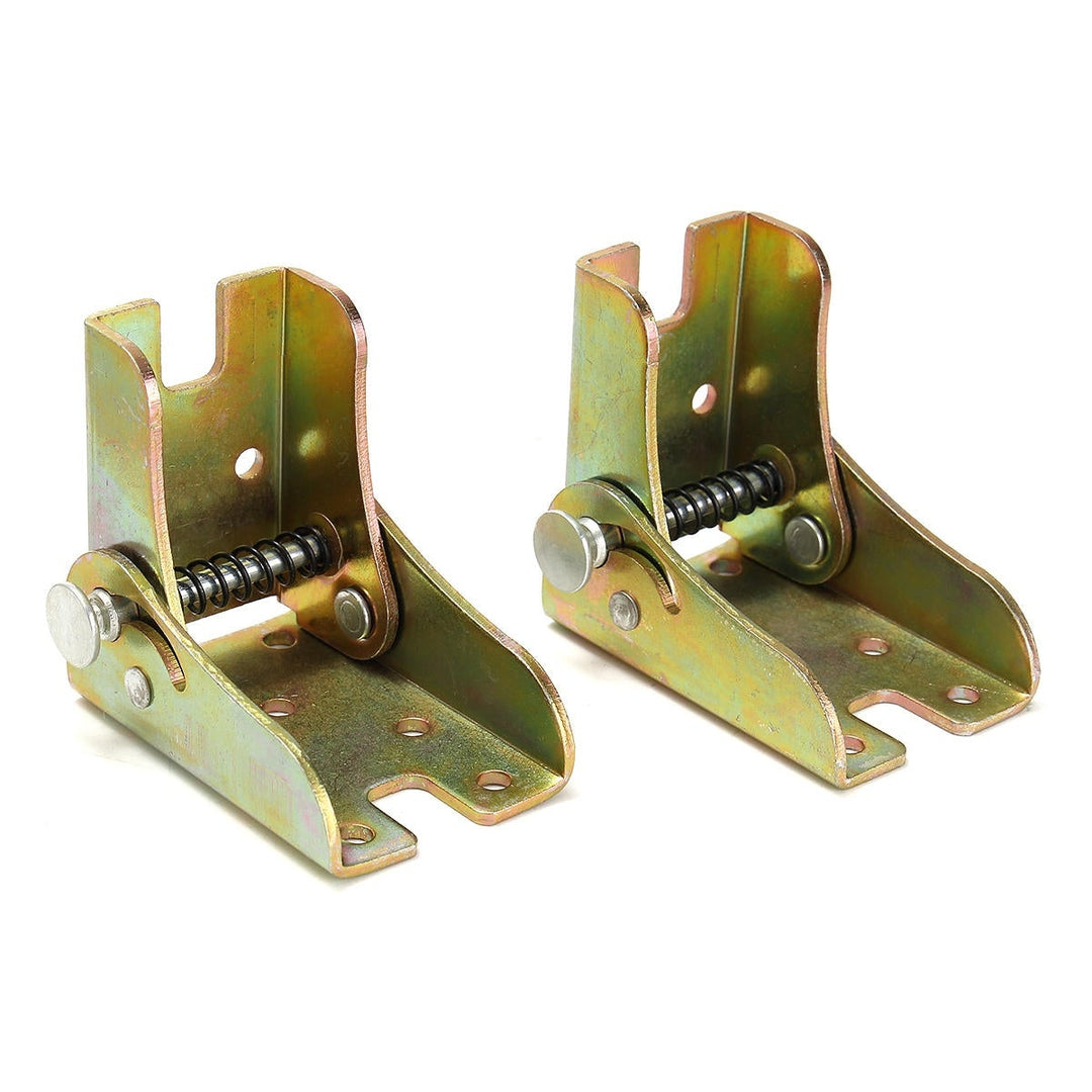 10Pcs Furniture Folding Feet Hinges Self Lock Zinc Alloy for Table Leg Bracket Image 5