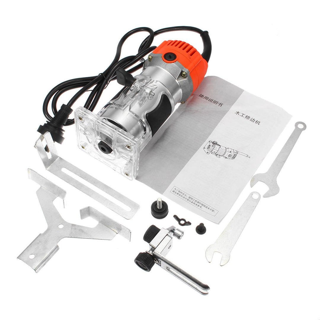 1200W 220V 6.35mm 1,4" Electric Hand Trimmer Wood Laminate Palm Router Joiner Tool Image 1