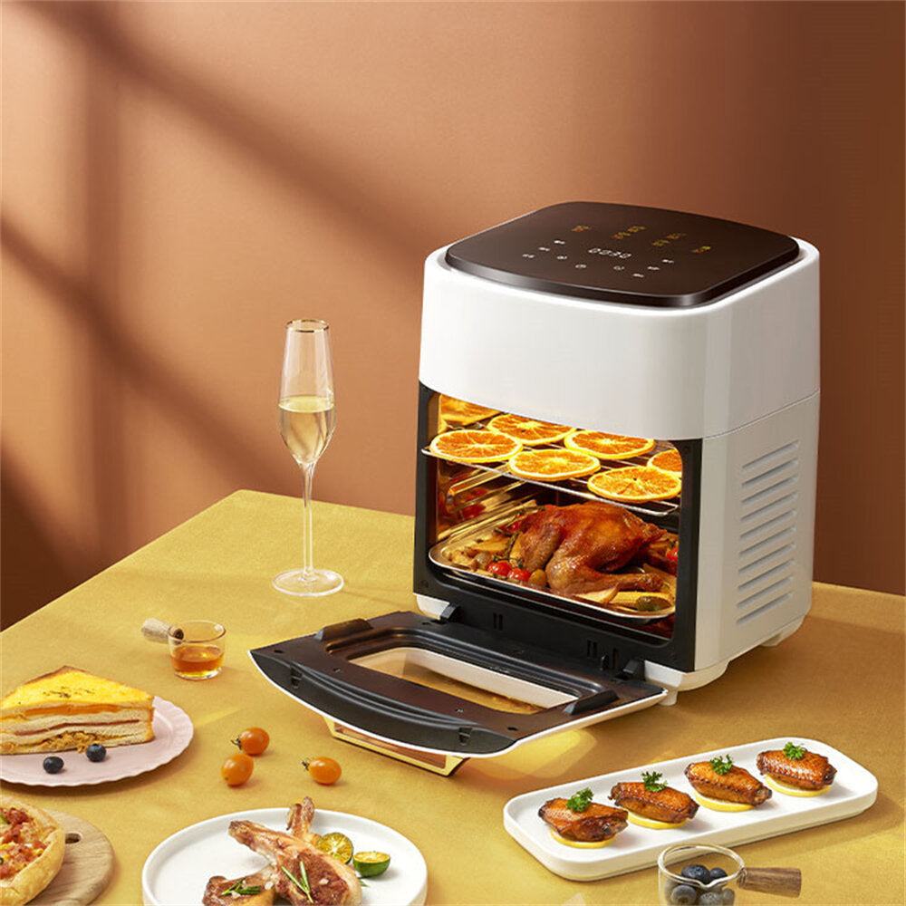 1400W 220V 15L Air Fryer 360 Surround Heating Digital LCD Display Hot Oven Cooker with Removable Dishwasher Safety Image 2