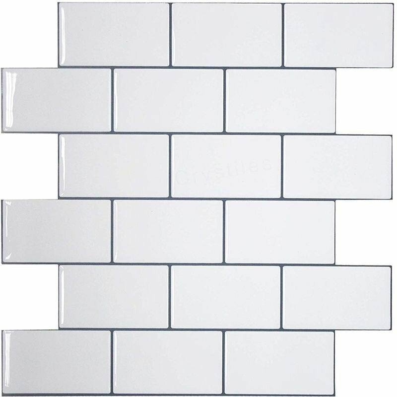 12inch DIY Tile Stickers 3D Brick Wall Self-adhesive Sticker Bathroom Kitchen Image 9