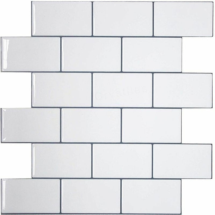 12inch DIY Tile Stickers 3D Brick Wall Self-adhesive Sticker Bathroom Kitchen Image 9