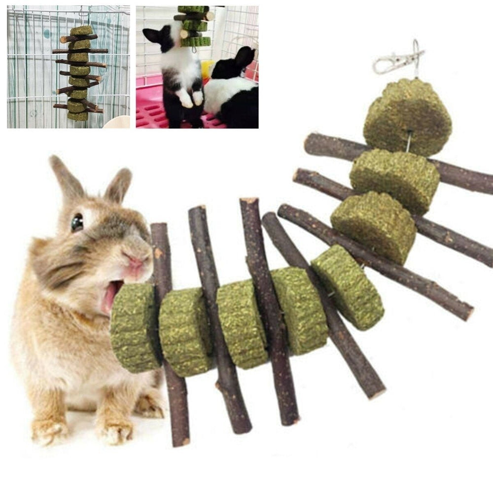 14PCS Hamster Toy Set Small Animal Wooden Chew Accessories Rat Exercise for Pet Image 2