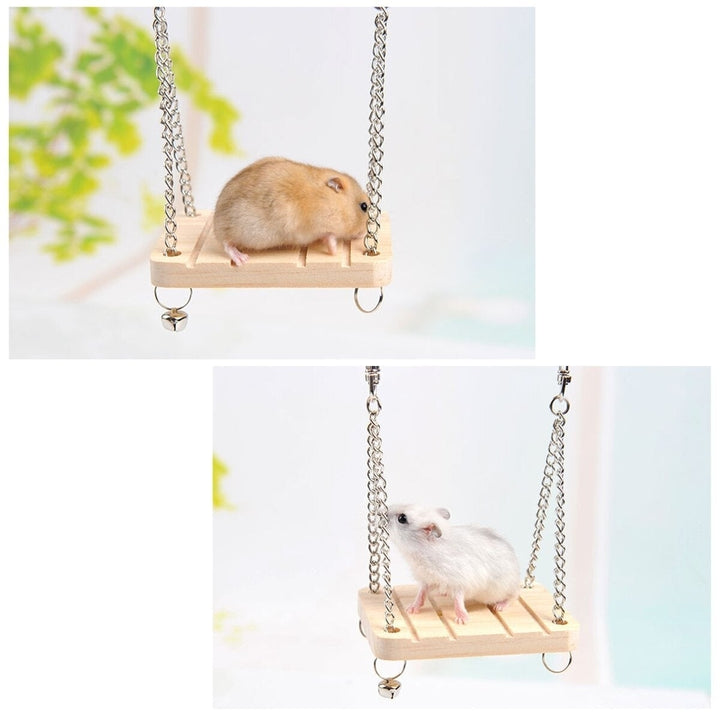 14PCS Hamster Toy Set Small Animal Wooden Chew Accessories Rat Exercise for Pet Image 3