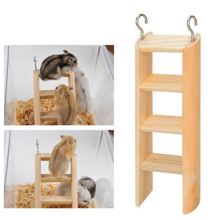 14PCS Hamster Toy Set Small Animal Wooden Chew Accessories Rat Exercise for Pet Image 4