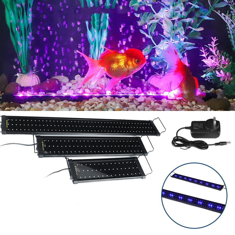 12V 25W 129 LEDs Aquarium Light 30-90cm Lighting Full Spectrum Fish Plant Tank Bar LED Lamp Pet Supplies Image 1