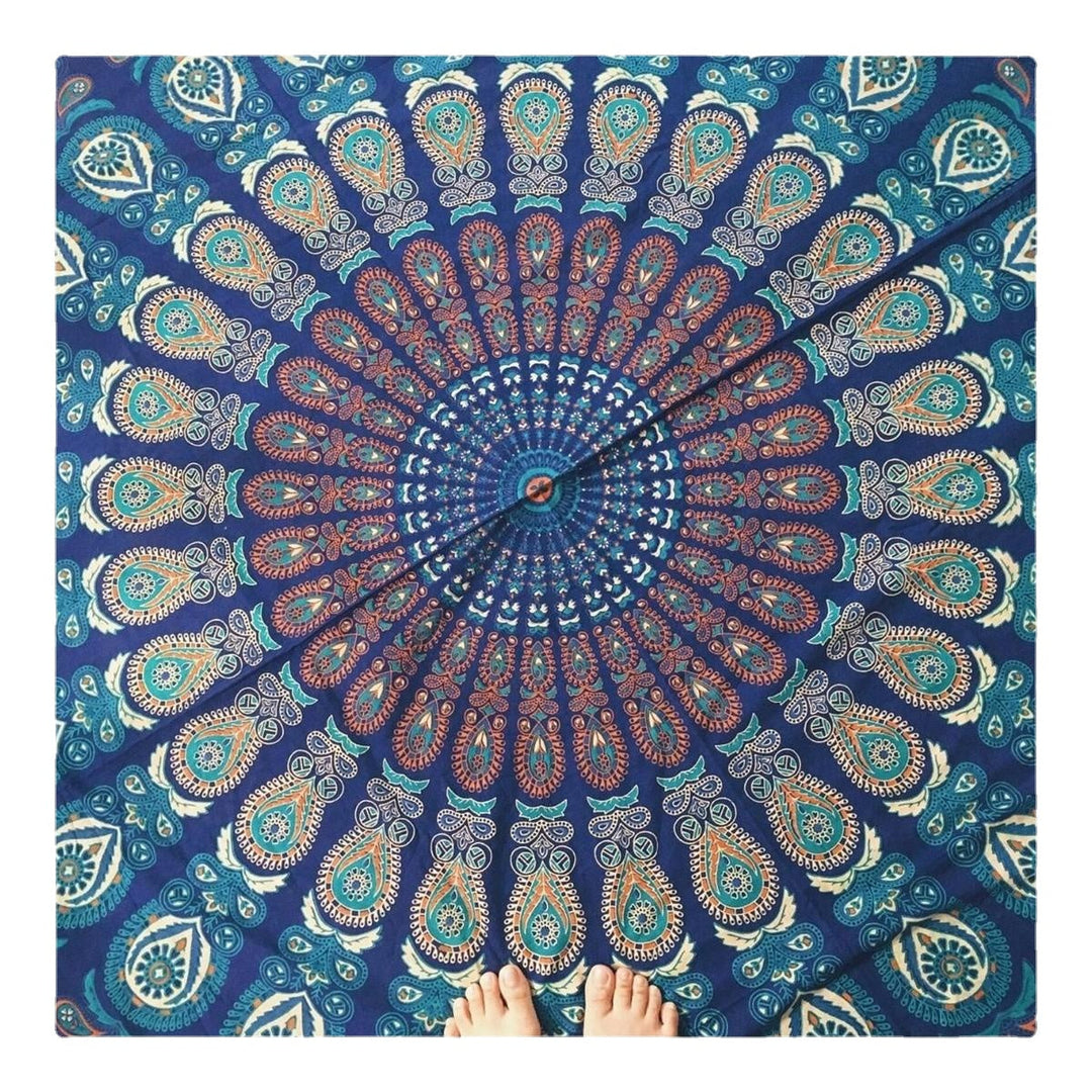 150cm Bohemian Thin Chiffon Beach Towel Mat Mandala Round Silk Scarf Bed Sheet Tapestry Image 6