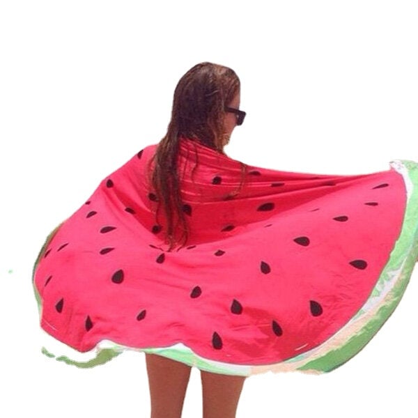 150cm Donut Pizza Pineaaple Printing Thin Dacron Beach Towel Shawl Bed Sheet Tapestry Image 10