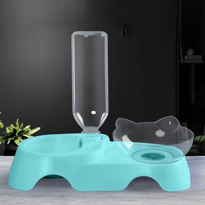 15 Degree Raised Pet Bowls Cats Food Water Feeder Plastic Tilted Elevated Bowl for Pets Care Image 5