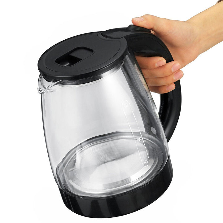 1500W 2L Electric Kettle Stainless Steel Portable Glass Kettle with Blue Light Glass Water Pot Home Boiler Kitchen Water Image 5