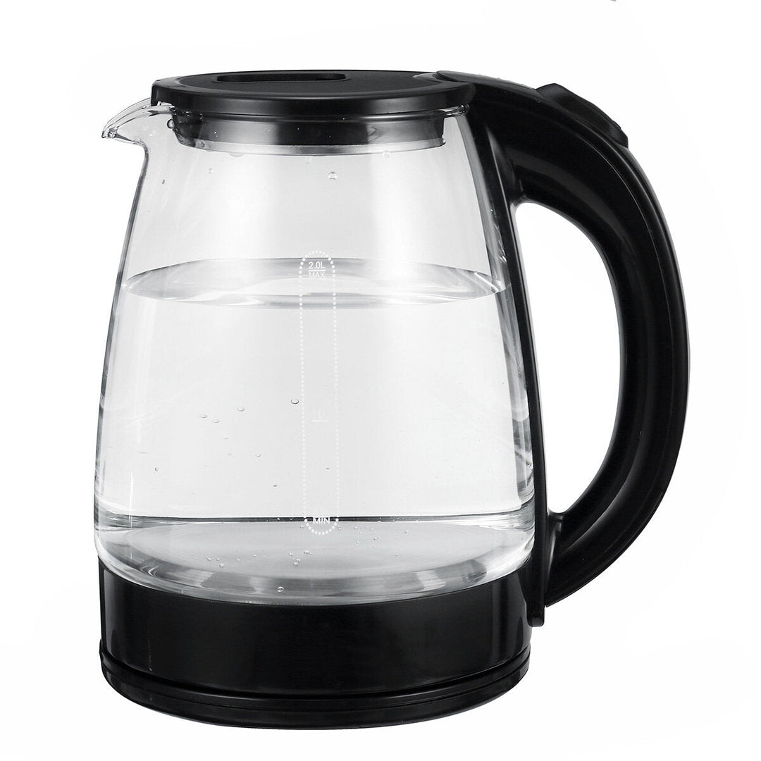 1500W 2L Electric Kettle Stainless Steel Portable Glass Kettle with Blue Light Glass Water Pot Home Boiler Kitchen Water Image 9