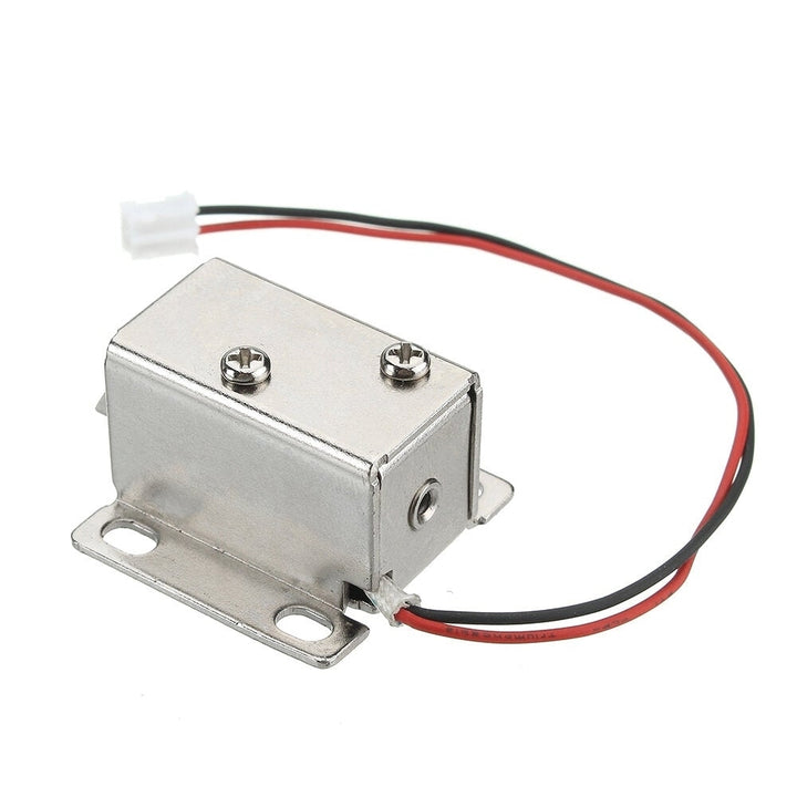 12V DC 0.43A Cabinet Drawer Electric Door Lock Assembly Solenoid 27x29x18mm Image 1