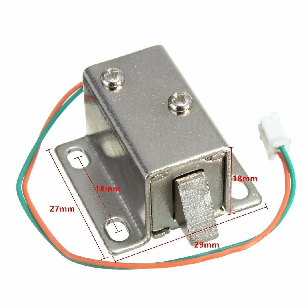 12V DC 0.43A Cabinet Drawer Electric Door Lock Assembly Solenoid 27x29x18mm Image 6