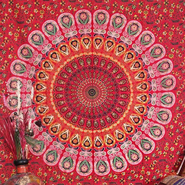 150x210cm Bohemian Style Polyester fiber Beach Towel Shawl Mandala Rectangle Bed Sheet Tapestry Image 4