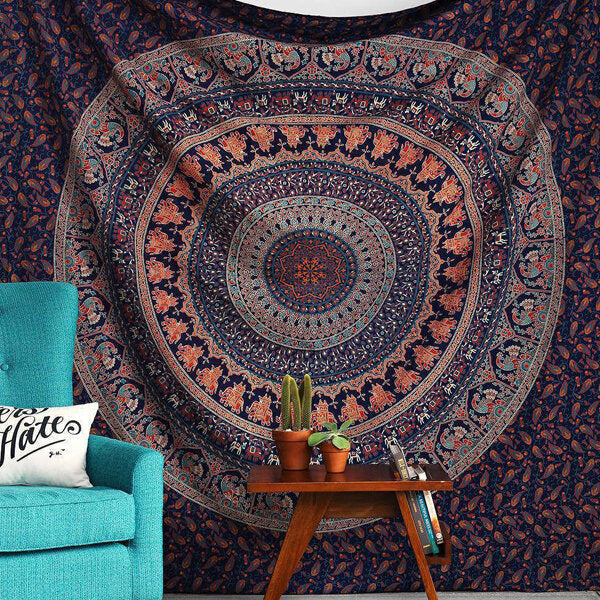 150x210cm Bohemian Style Polyester fiber Beach Towel Shawl Mandala Rectangle Bed Sheet Tapestry Image 5