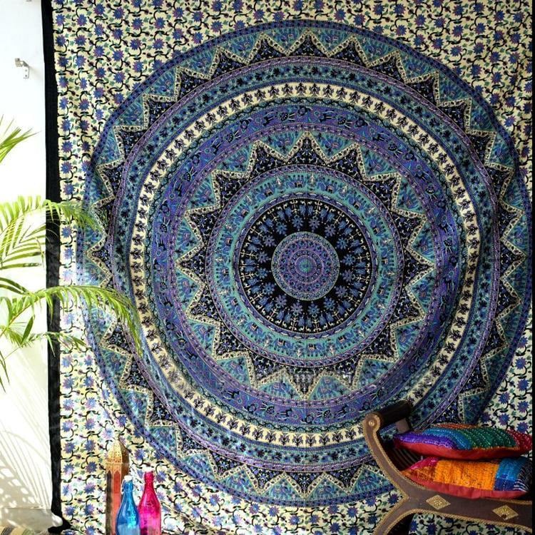 150x210cm Bohemian Style Polyester Fiber Beach Towel Mat Tapestry Mandala Rectangle Bed Sheet Image 10