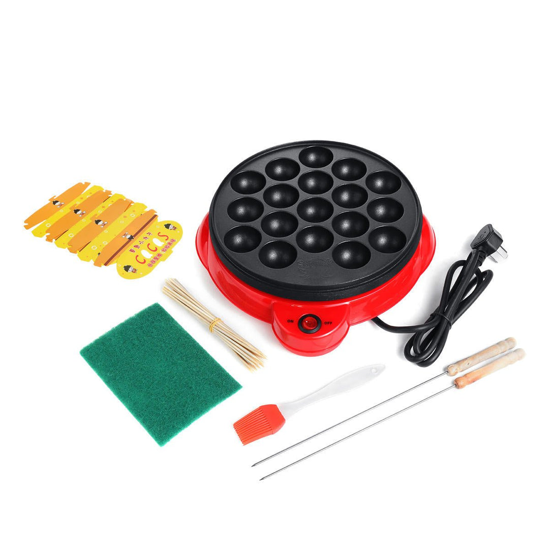 18 Holes Electric Octopus Ball Grill Takoyaki Baking Mould Machine Mini Electric Chibi Maruko Grill Pan Image 7