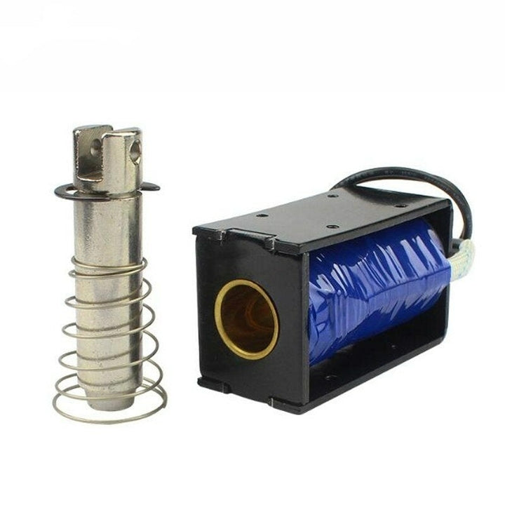 12V 2.8A 33.6W Pull Stroke 25mm Starting Force 7.4KG High Power Solenoid Lock Image 1