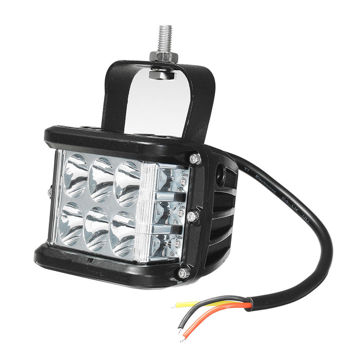 12V 10V-48V LED Work Fog Light Side Shooter Combo Dual Color Driving Offroad SUV Truck Image 3