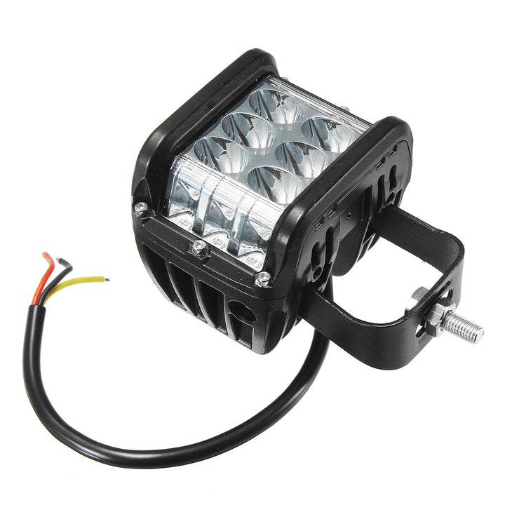 12V 10V-48V LED Work Fog Light Side Shooter Combo Dual Color Driving Offroad SUV Truck Image 6