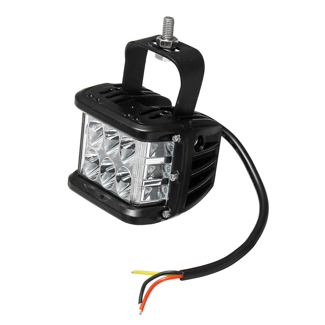 12V 10V-48V LED Work Fog Light Side Shooter Combo Dual Color Driving Offroad SUV Truck Image 7