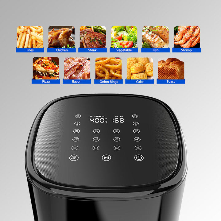 1500W 220V 5L Air Fryer APP Control 7X Air Circulation 100 Recipes 13 in 1 Cooking Functions Hot Oven Cooker Low Noise Image 3